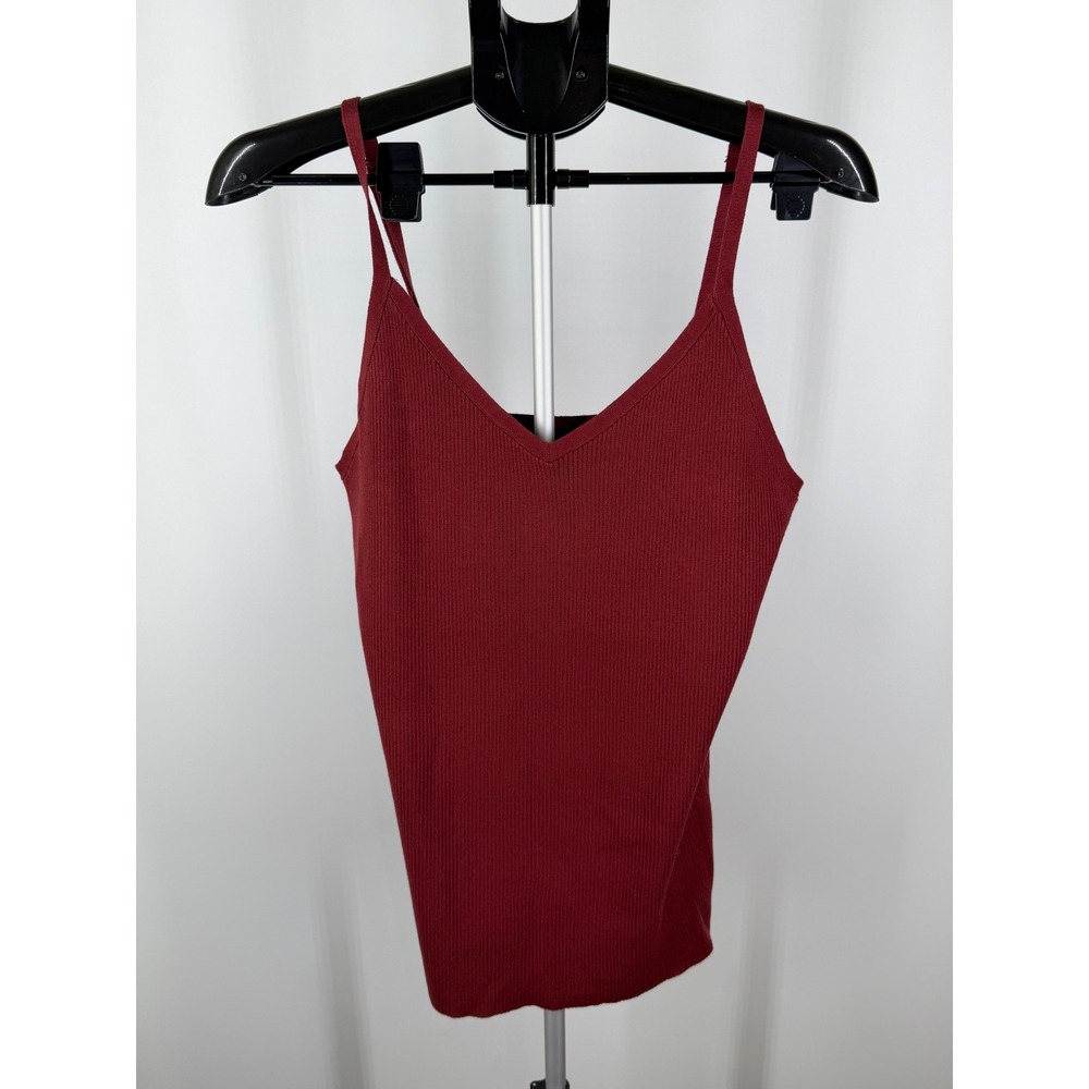 Torrid Burgundy Ribbed Knit V-Neck Cami Tank Top Plus Size‎ 2 Adjustable Straps
